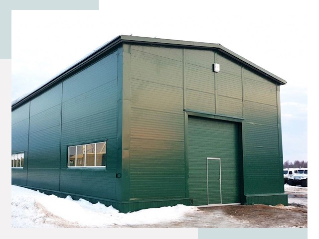 Двускатные ангары в Абакане