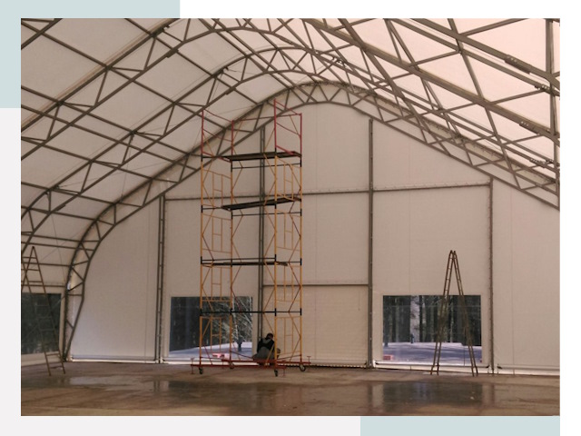 Шатровые ангары в Абакане